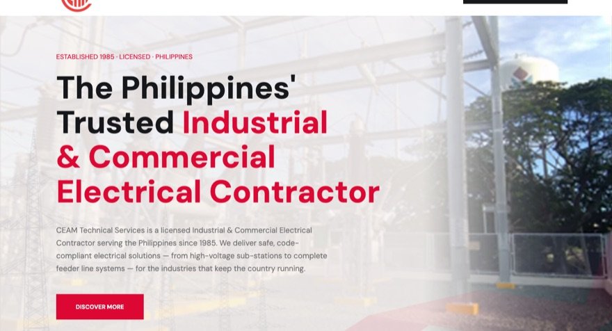 CEAM Technical homepage — industrial electrical contractor in the Philippines
