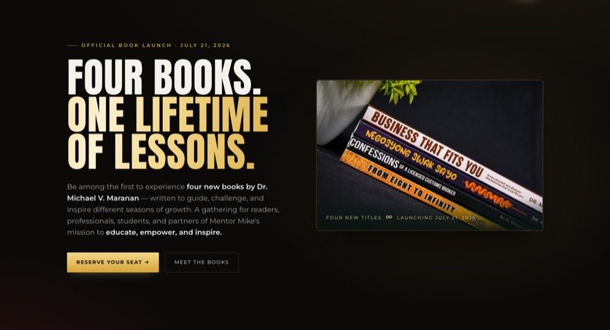 Official book launch site for Dr. Michael V. Maranan
